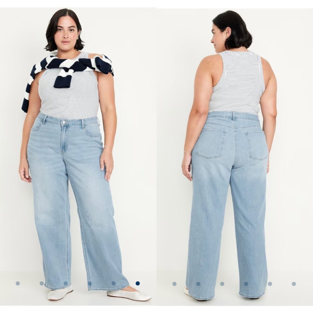 Old Navy High-Waisted Wow Wide-Leg Jeans Size 30 Long